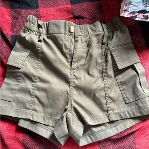 SHEIN Olive Green Utility Cargo Shorts